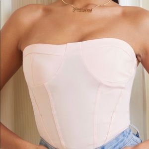 Pink Corset Bandeau Top